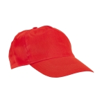 Boné publicitário barato de poliéster com velcro 160 g/m2 Basic Style cor vermelho