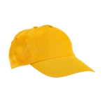 Boné publicitário barato de poliéster com velcro 160 g/m2 Basic Style cor amarelo