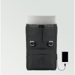 Mochila portátil de 15'', porta USB e alças decorativas San Francisco cor preto quinta vista