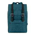 Mochila portátil de 15'', porta USB e alças decorativas San Francisco cor azul terceira vista