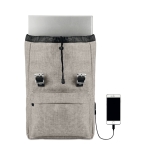 Mochila portátil de 15'', porta USB e alças decorativas San Francisco cor cinzento segunda vista