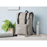 Mochila portátil de 15'', porta USB e alças decorativas San Francisco cor cinzento vista conjunto