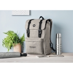 Mochila portátil de 15'', porta USB e alças decorativas San Francisco cor cinzento vista conjunto principal