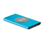 Carregador sem fio e powerbank 4.000 mAh Powercard Chargepad cor azul