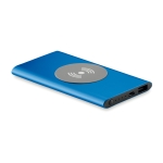 Carregador sem fio e powerbank 4.000 mAh Powercard Chargepad cor azul real