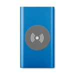 Carregador sem fio e powerbank 4.000 mAh Powercard Chargepad cor azul real terceira vista