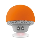 Altifalantes Bluetooth em forma de cogumelo original com ventosa Mushy cor cor-de-laranja