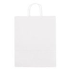 Sacos de papel personalizados baratos kraft 100 g/m2 Retail Large cor branco primeira vista