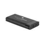 Bateria publicitária portátil de ABS com lanterna 16.000 mAh Black cor preto imagem com logo