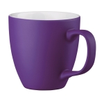 Canecas de porcelana de cor mate de 450ml Matt Plus cor violeta