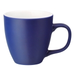 Canecas de porcelana de cor mate de 450ml Matt Plus cor azul real primeira vista