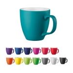 Canecas de porcelana de cor mate de 450ml Matt Plus varias cores