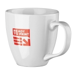 Caneca personalizada de porcelana com cor Pantone de 450ml Custom cor branco imagem com logo