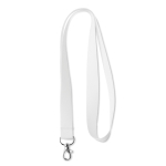 Lanyards baratos de poliéster para impressão a cor bem garrida Sublim cor branco