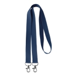 Lanyards de fecho duplo personalizado corporativo Duo cor azul