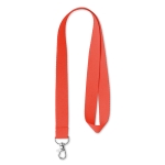 Lanyards promocionais de poliéster com o logótipo tecido Woven cor vermelho