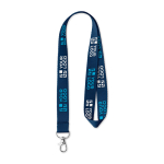 Lanyards promocionais de poliéster com o logótipo tecido Woven vista principal