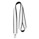 Lanyards personalizados com revestimento cetim 20 ou 25 mm Double cor preto