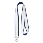 Lanyards personalizados com revestimento cetim 20 ou 25 mm Double cor azul