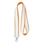 Lanyards personalizados com revestimento cetim 20 ou 25 mm Double cor cor-de-laranja