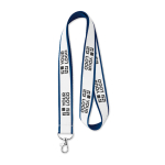 Lanyards personalizados com revestimento cetim 20 ou 25 mm Double vista principal