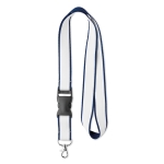 Lanyards para publicidade com fivela e sublimados Double Sublim Plus cor azul