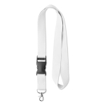 Lanyards para publicidade com fivela e sublimados Double Sublim Plus cor branco