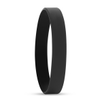 Pulseiras personalizadas de silicone baratas de 12 mm Regular cor preto