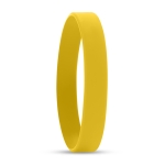 Pulseiras personalizadas baratas de silicone com logo em Baixo Relevo cor amarelo