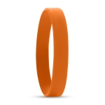 Pulseiras personalizadas baratas de silicone com logo em Baixo Relevo cor cor-de-laranja