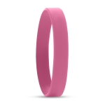 Pulseiras personalizadas baratas de silicone com logo em Baixo Relevo cor cor-de-rosa