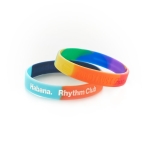 Pulseiras publicitárias para escolher em 6 cores Pantone Multicolor cor multicolor