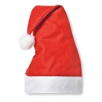 Gorro de Pai Natal publicitário com logotipo Santa cor vermelho terceira vista