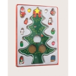 Pequena árvore de Natal decorativa com 12 enfeites Natalício Pai Natal cor verde quarta vista