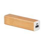 Powerbank de bambu impresso ou gravado 2.200 mAh Bamboo cor madeira