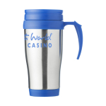 Caneca isotérmica aço com interior em plástico 400ml Barista cor azul