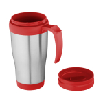 Caneca isotérmica aço com interior em plástico 400ml Barista cor vermelho