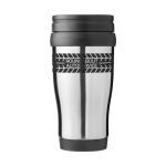 Caneca isotérmica aço com interior em plástico 400ml Barista cor cinzento segunda vista com logo