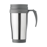 Caneca isotérmica aço com interior em plástico 400ml Barista cor cinzento vista frontal