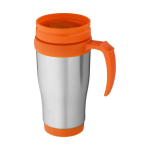 Caneca isotérmica aço com interior em plástico 400ml Barista cor cor-de-laranja