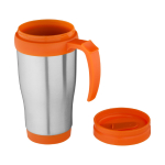 Caneca isotérmica aço com interior em plástico 400ml Barista cor cor-de-laranja segunda vista