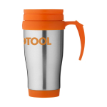 Caneca isotérmica aço com interior em plástico 400ml Barista cor cor-de-laranja