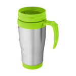 Caneca isotérmica aço com interior em plástico 400ml Barista cor verde-lima