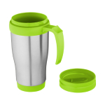 Caneca isotérmica aço com interior em plástico 400ml Barista cor verde-lima