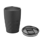 Copo térmico de aço com formas geométricas 350ml Avenue Liberica cor preto