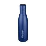 Garrafa personalizada de qualidade de aço inoxidável 500ml Avenue Lane cor azul vista impressão tampografia