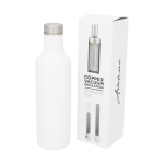 Garrafas de aço térmicas personalizadas elegantes 750ml Avenue Road cor branco