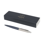 Caneta de qualidade mate com cromados tinta azul Parker Jotter XL cor azul