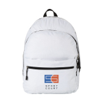 Mochila publicitária de estilo juvenil em várias cores Teens cor branco segunda vista impressão serigrafia