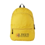 Mochila publicitária de estilo juvenil em várias cores Teens cor amarelo segunda vista impressão serigrafia